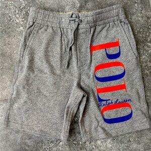 Polo Ralph Lauren Gray kids small size 8 cotton Shorts logo NWT